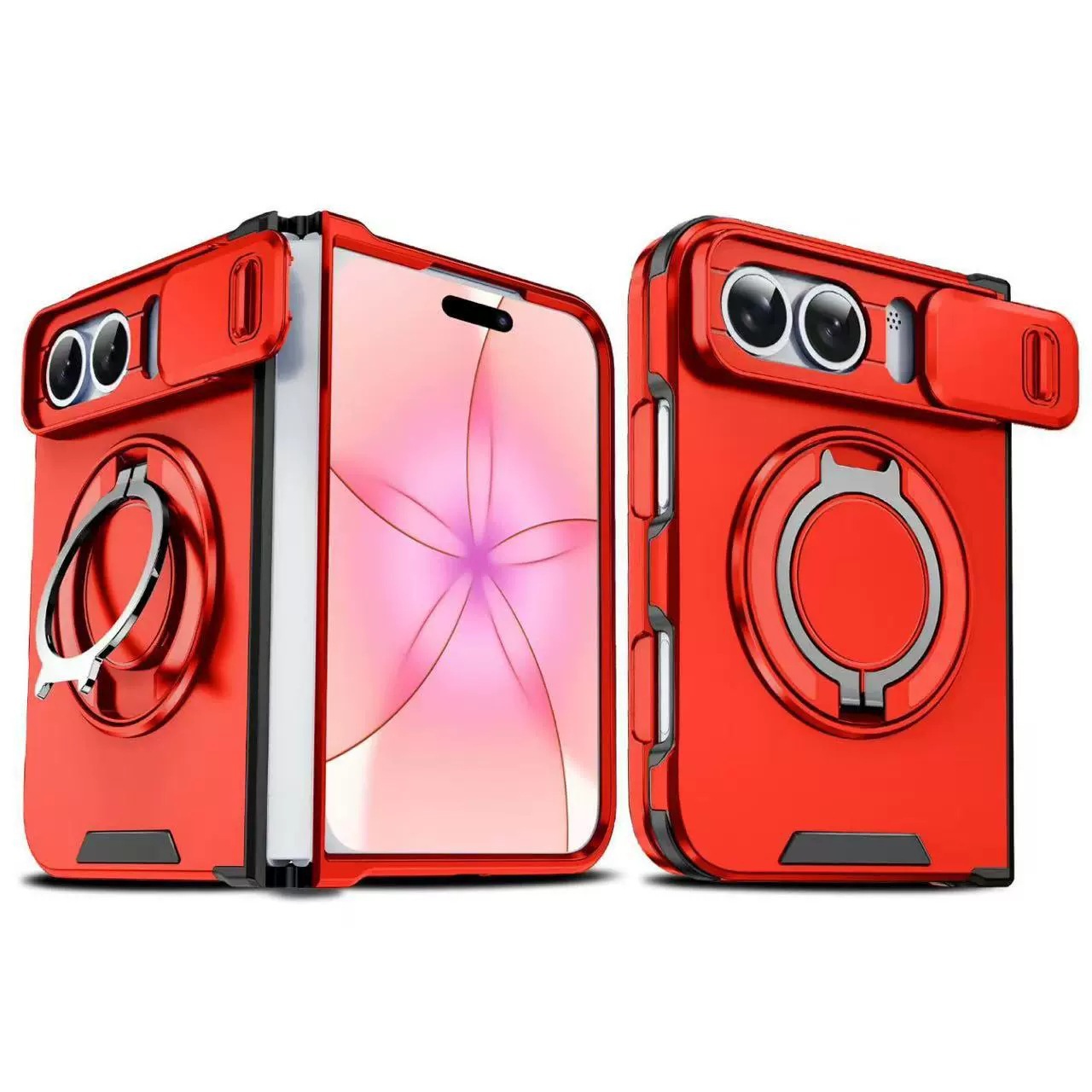 Funda Magnética Antigolpes para iPhone Duo, de PC, con Soporte Plegable image 8