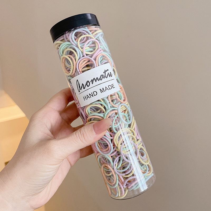 Ligas de cabello elásticas para niñas, colores de caramelo, suaves y resistentes, accesorios infantiles