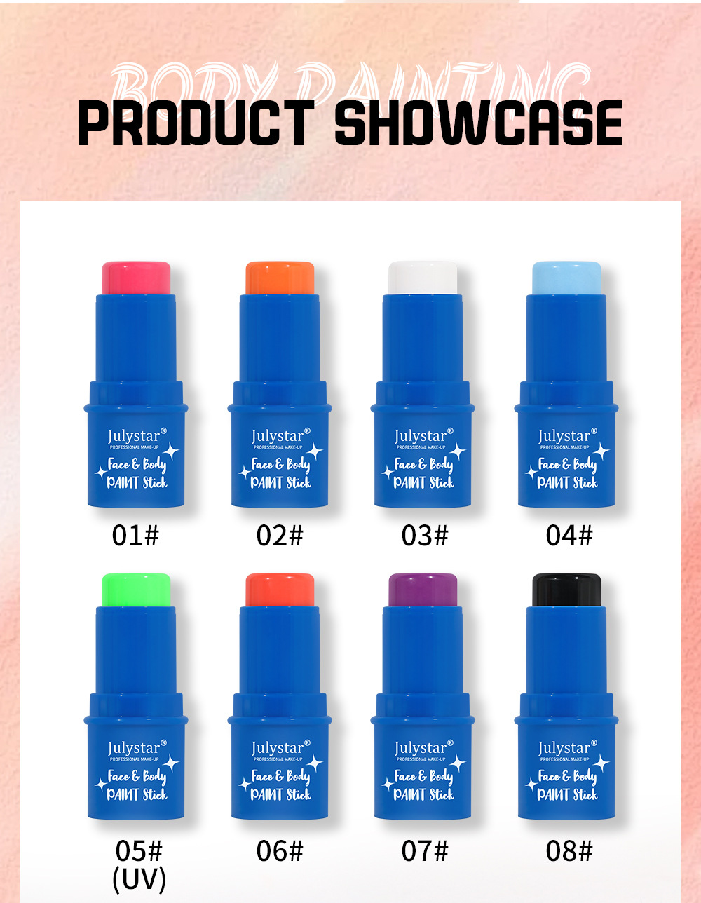 Halloween body cream, makeup, water-soluble fluorescent facial stage painting stick_viptrois.com