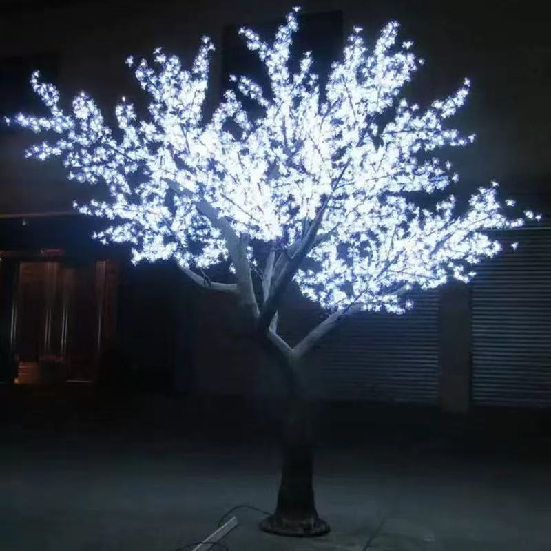 Simulación LED lámpara de árbol de cerezo red festival de luz roja decoración de césped lámpara de árbol de flor de durazno lámpara de modelado de lámpara de árbol luminoso Chen Mei