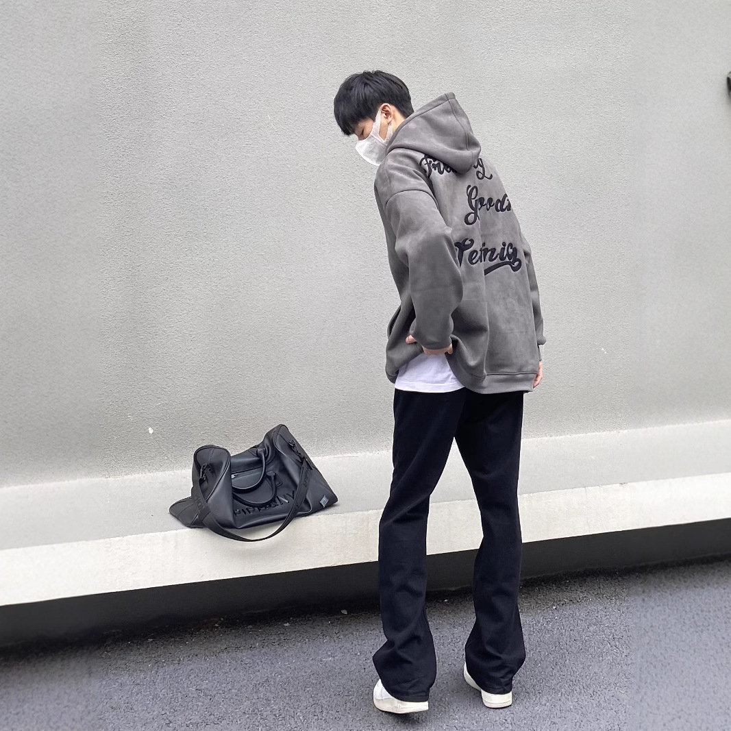 2023 americano retro calle lavado negro skinny jeans sueltos casual todo partido pantalones apilados hombres y mujeres moda