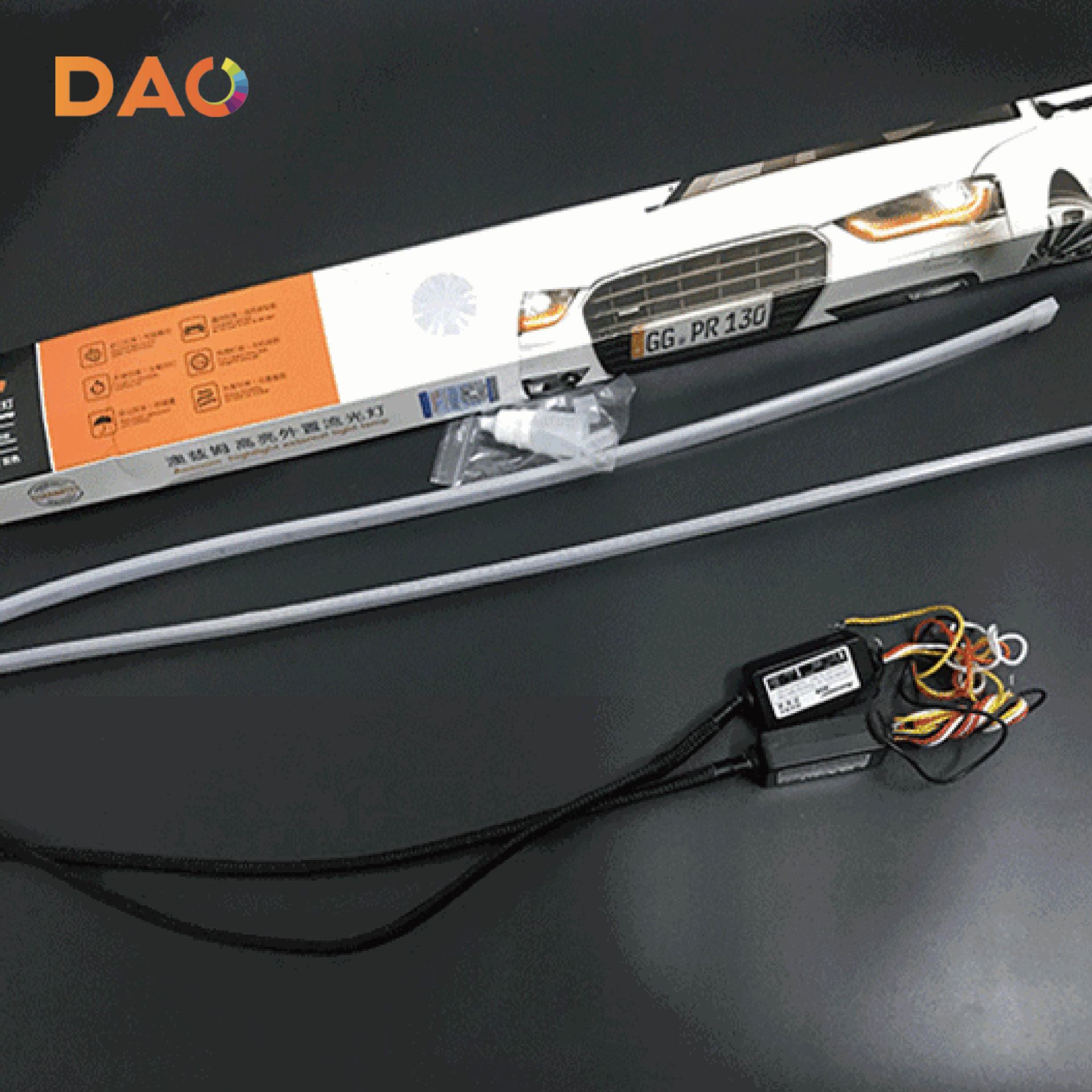 AOZOOM guía de luz diurna luz del coche LED ceja luz lágrima Luz Universal agua de dirección Externa Super brillante Barra de luz suave