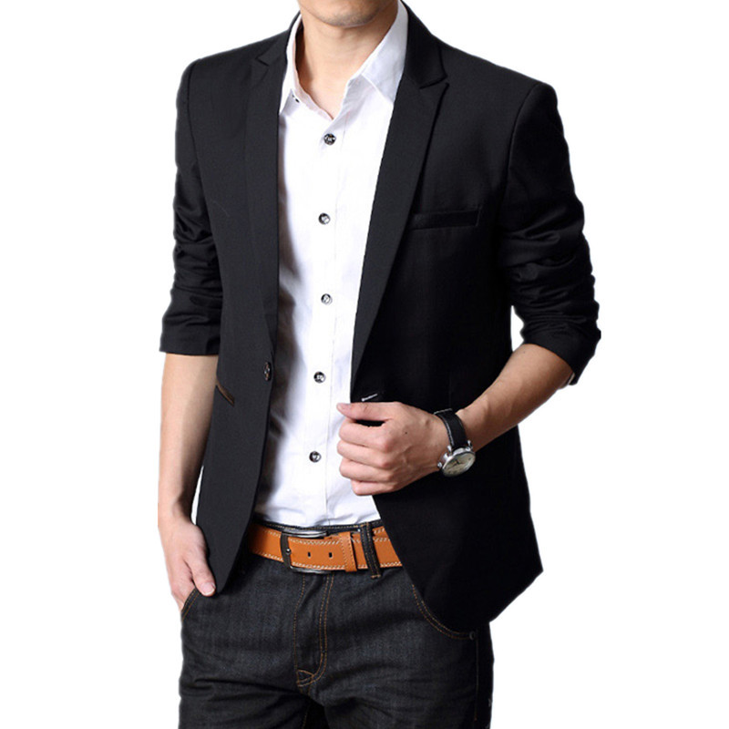 Otoño nueva chaqueta de traje de abrigo de los hombres casuales de los hombres de moda traje pequeño