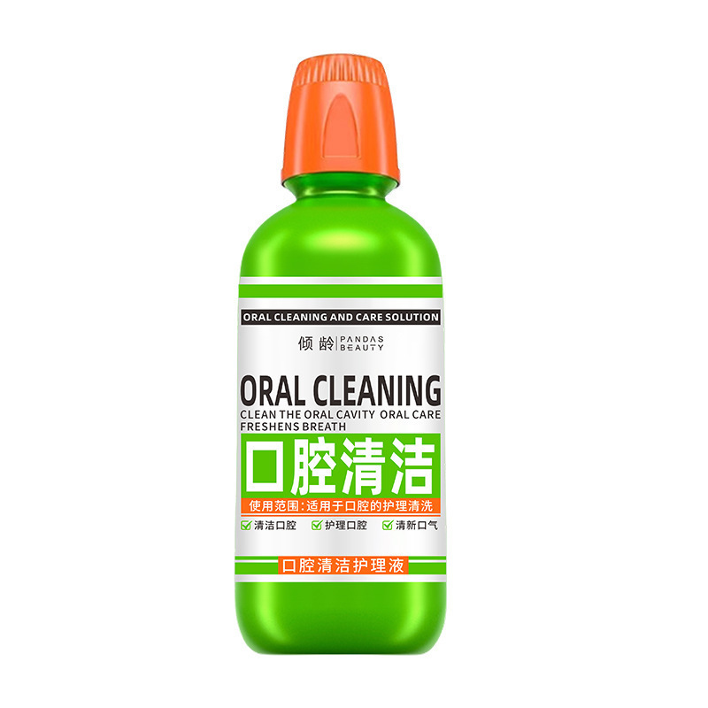 Enjuague bucal envasado en botellas de limpieza oral, limpieza oral, olor suave, cómodo y fresco a largo plazo.