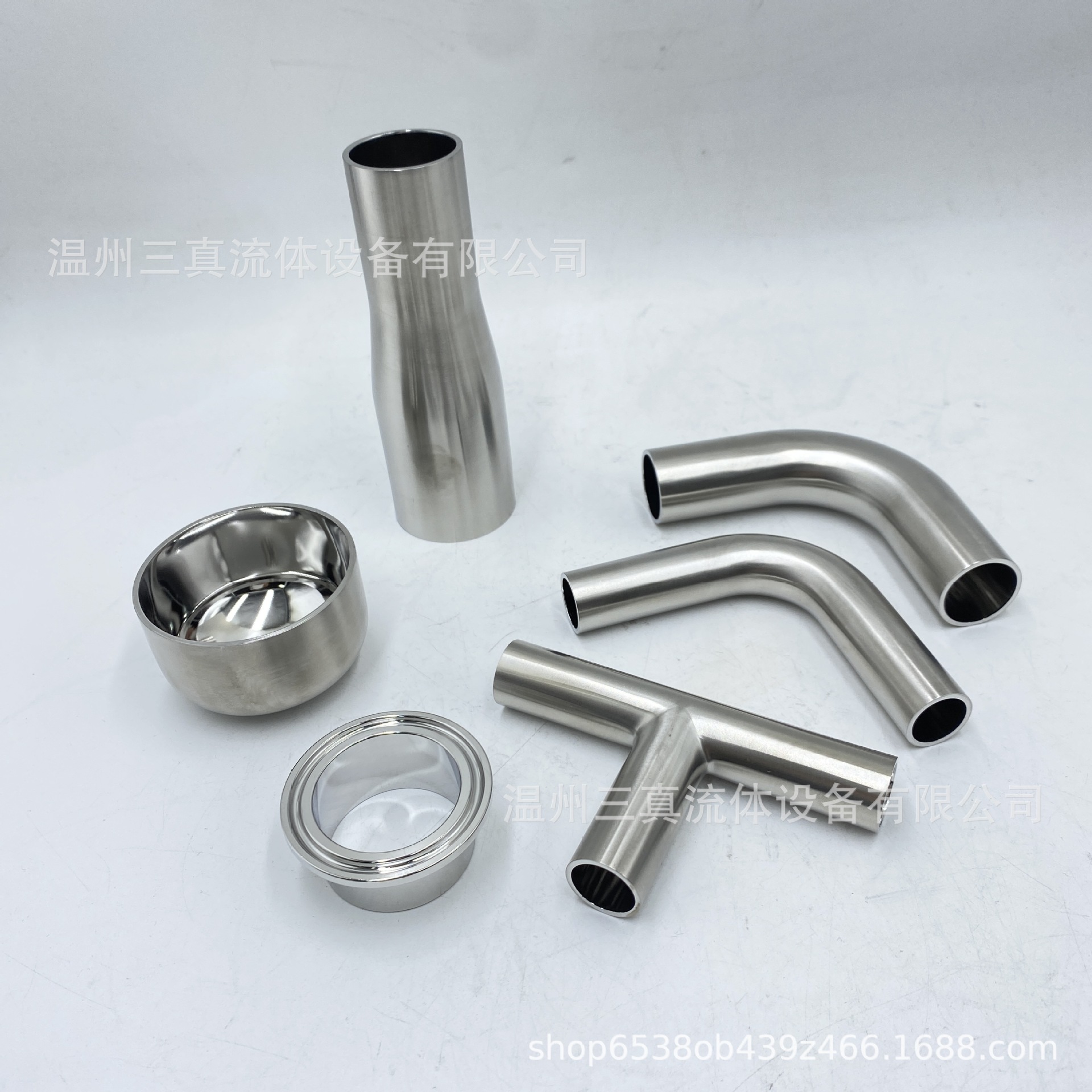 不锈钢316L EP双套弯头 三通大小头 BPE高洁净电解抛光自动焊管件