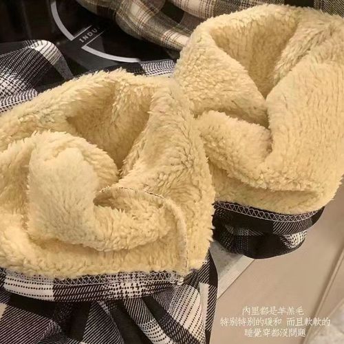 Leggings for Women - Autumn/Winter Korean Style Slim Straight Grid Pants -  New Arrival Thicker Warm Trendy Retro College Style Home Pants