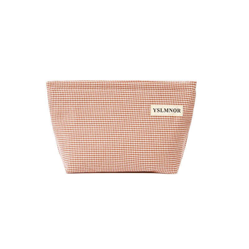 Bolsa de almacenamiento de fideos jacquard a cuadros personalizada, conveniente bolsa de almacenamiento multifuncional, bolsa de almacenamiento de cosméticos, fábrica de origen