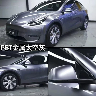 Auto Color Change Film | Popular Online Trend, Personalized Modification - pet-super-bright-metallic-space-gray-152m-x165