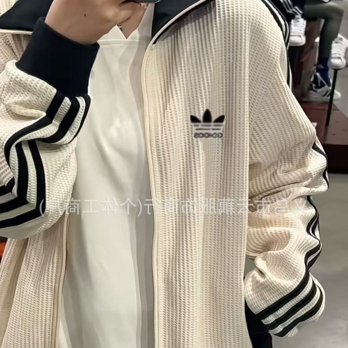 Three-Page High-Quality Version Waffle-Style New Popular Autumn and Winter Casual Loose Trendy Retro Korean-Style Jacket Top 0109