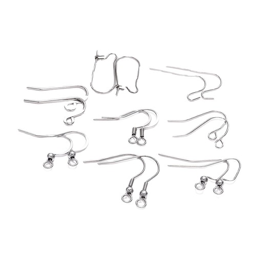 Stainless steel ear hooks, question mark hooks, jewelry hooks, pig bile hooks, earring hooks, stainless steel primary color diy jewelry accessories