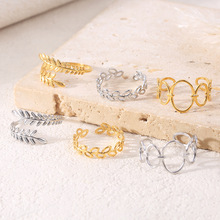 钛钢戒指女 经典不掉色个性简约ins风指环轻奢小众饰品开口批发