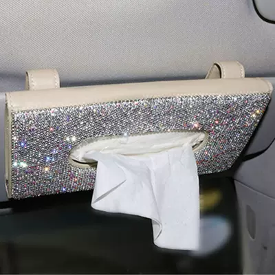Car tissue box/set – Rhinestone-Encrusted for Women