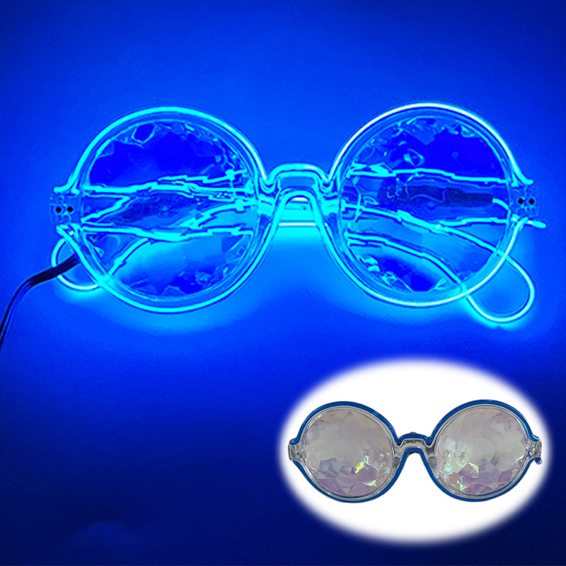LED caleidoscopio gafas de espectáculo nocturno gafas de sol gafas de sol gafas de cristal de mosaico