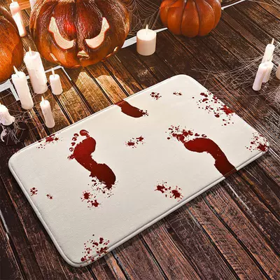 for Entrance and Entryway – Avtomobil döşəmə paspasları - blood-footprints-4060cmflannel
