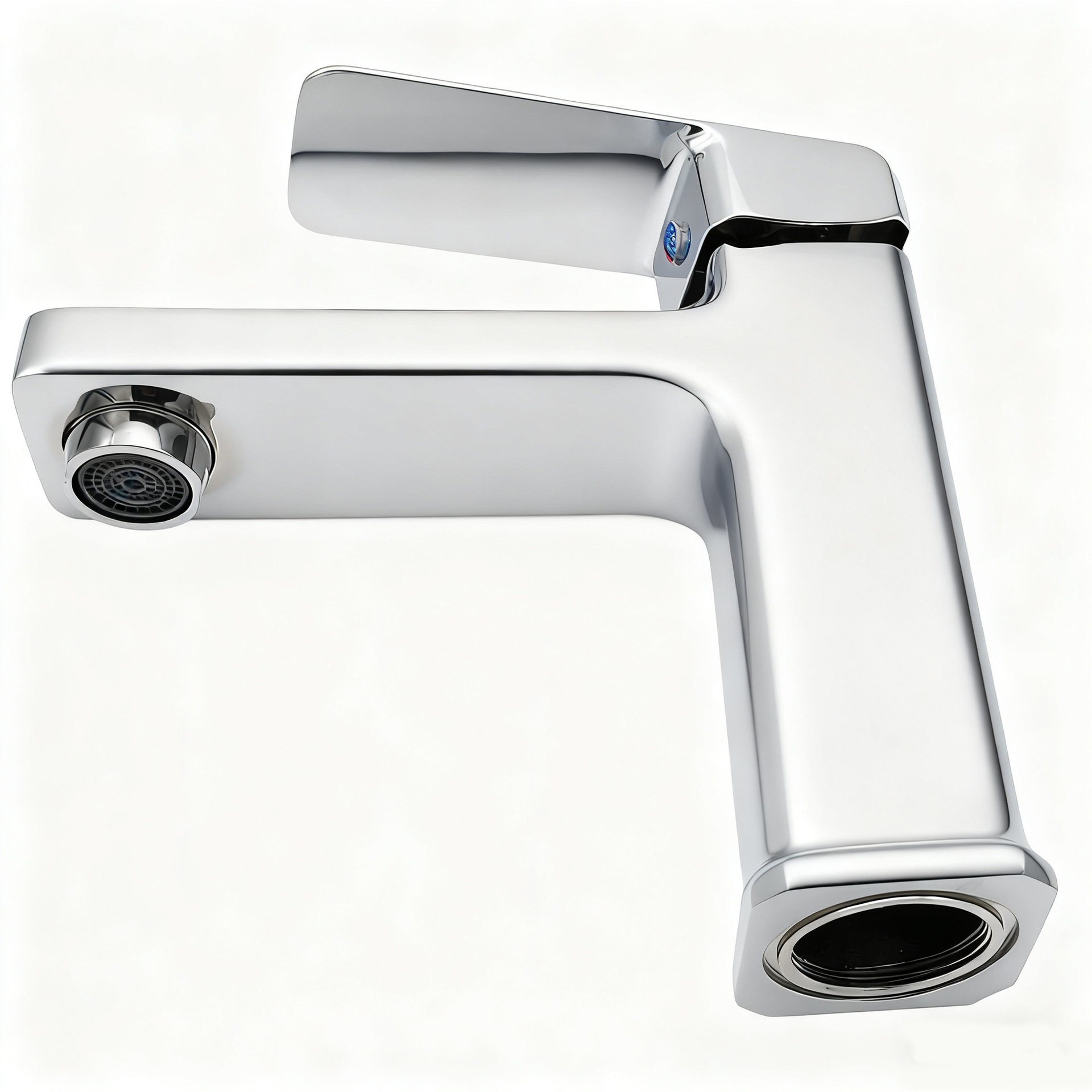 Grifo para lavabo de latón puro, monomando frío/caliente, para instalación bajo encimera