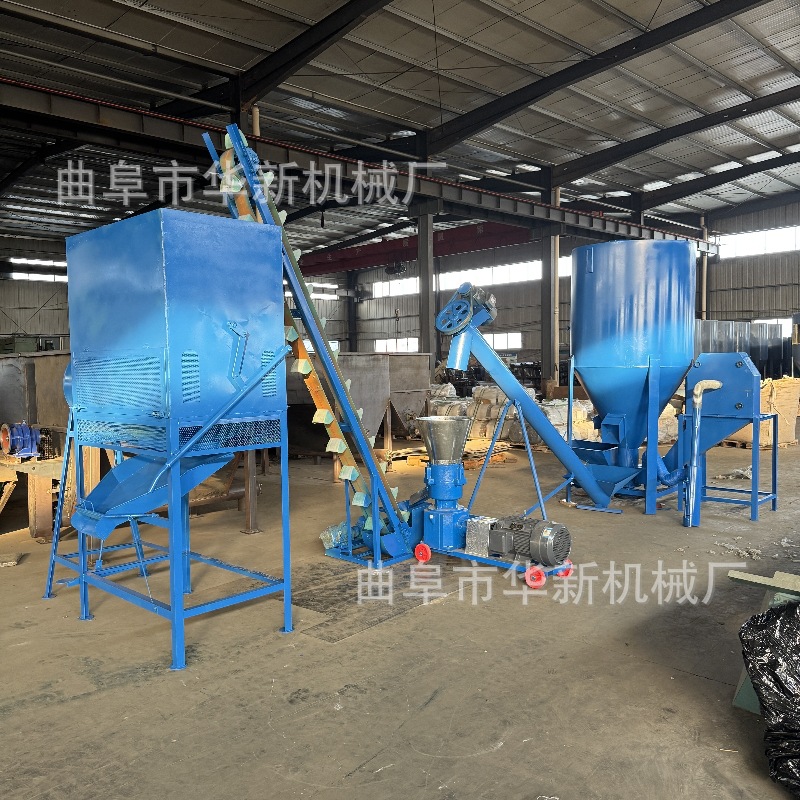 家用小型鸡兔猪颗粒饲料机 干湿两用平模造粒机 150型饲料颗粒机