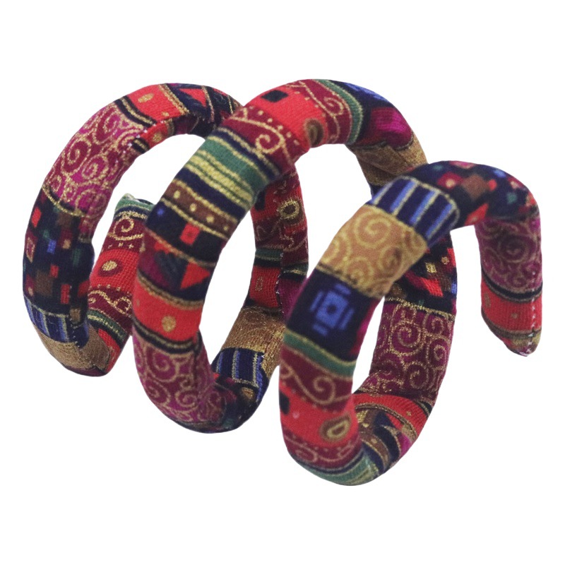 Amazon flexible hair band ethnic style iron wire hair rope suit high ponytail spiral lock color dirty braid hair curler