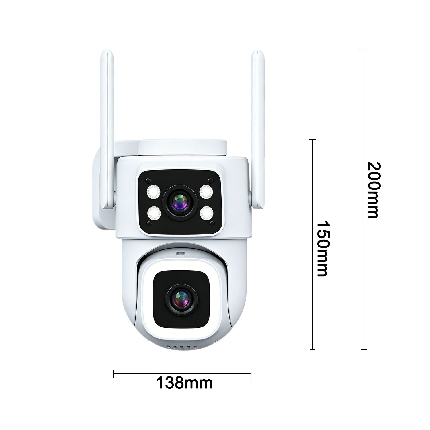 Dual-Lens Dual-Screen Surveillance Camera 360° No Blind Spots Mobile Remote Outdoor Home Security Equipment