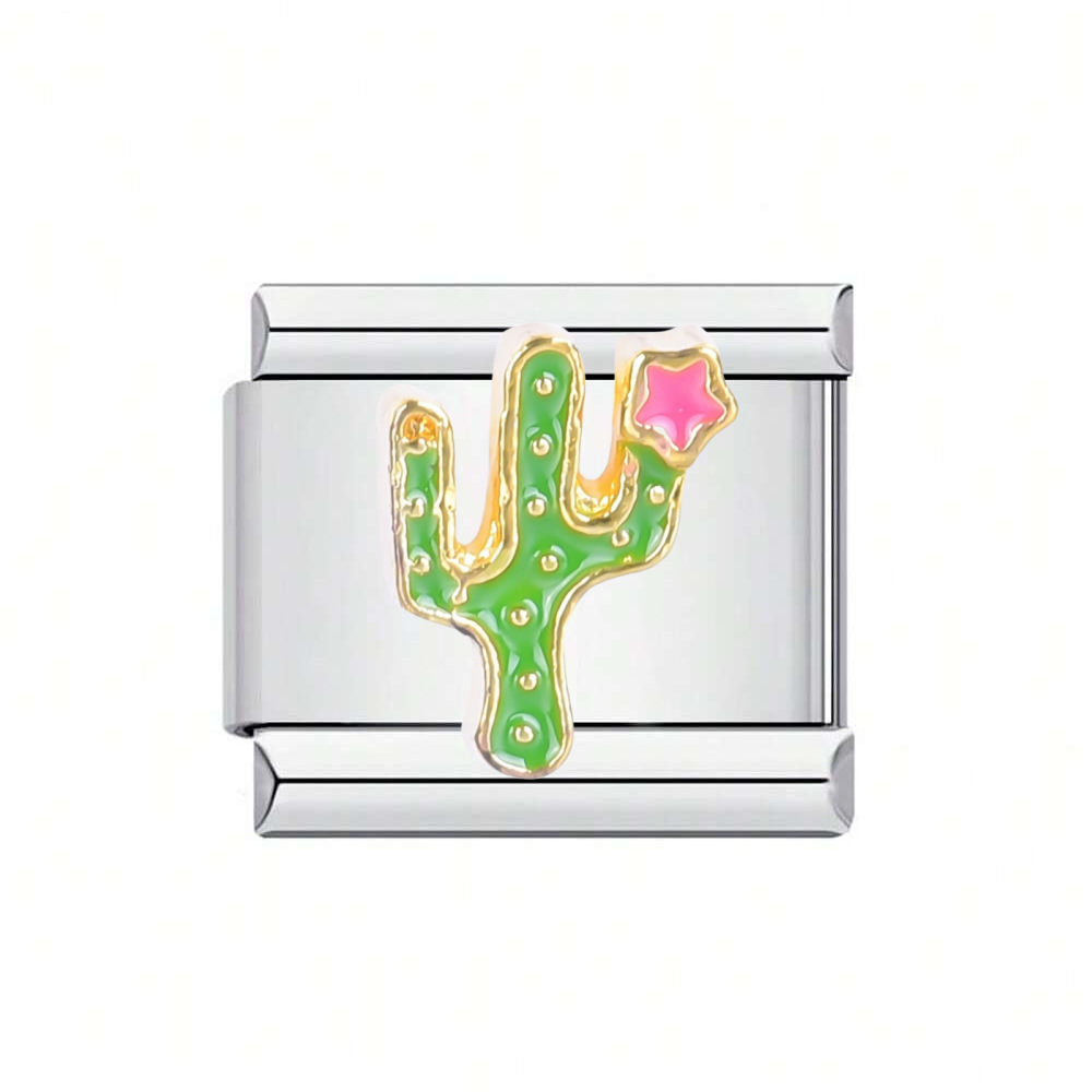 1 Pieza 9x10mm Acero Inoxidable 304 Cactus Árbol Pulido Módulo De Pulsera display picture 8