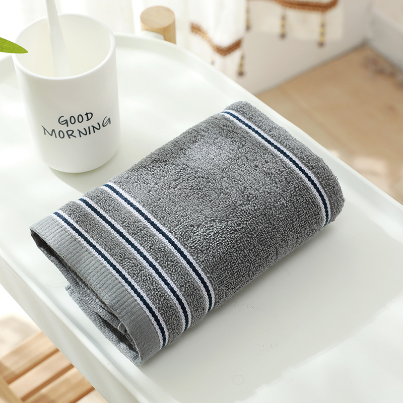 사선 타월 그레이