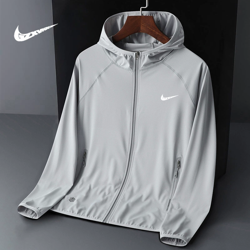 Мужская одежда 2024: летняя солнцезащитная одежда, мужская тонкая одежда из ледяного шелка для активного отдыха, приятная для кожи, для рыбалки, куртка для пар, повседневная универсальная женская одежда