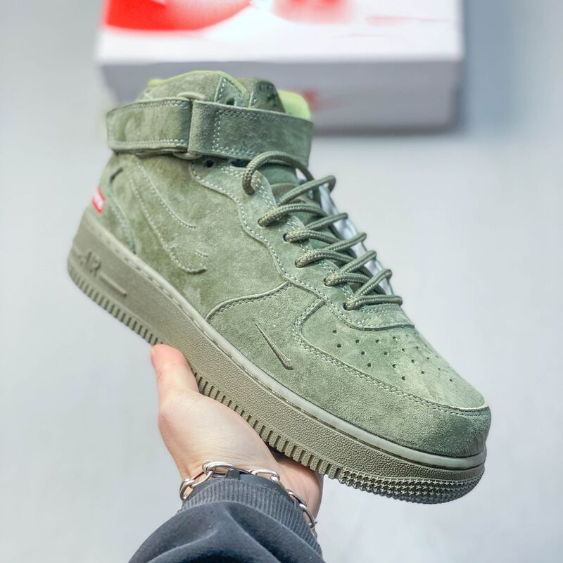 High-Quality Air Force One Sup Collaboration Mid-Top Sneakers Af1 High-Top Trendy Velcro Thick-Soled Outdoor Hiking Shoes High-Quality Air Force One Sup Collaboration Mid-Top Sneakers Af1 High-Top Trendy Velcro Thick-Soled Outdoor Hiking Shoes