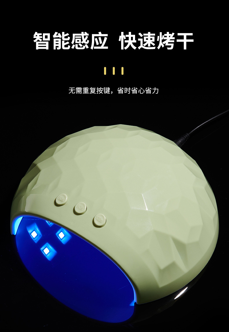 跨境热销USB款美甲灯光疗机48W指甲油胶烘干机UV烤灯速干美甲照灯