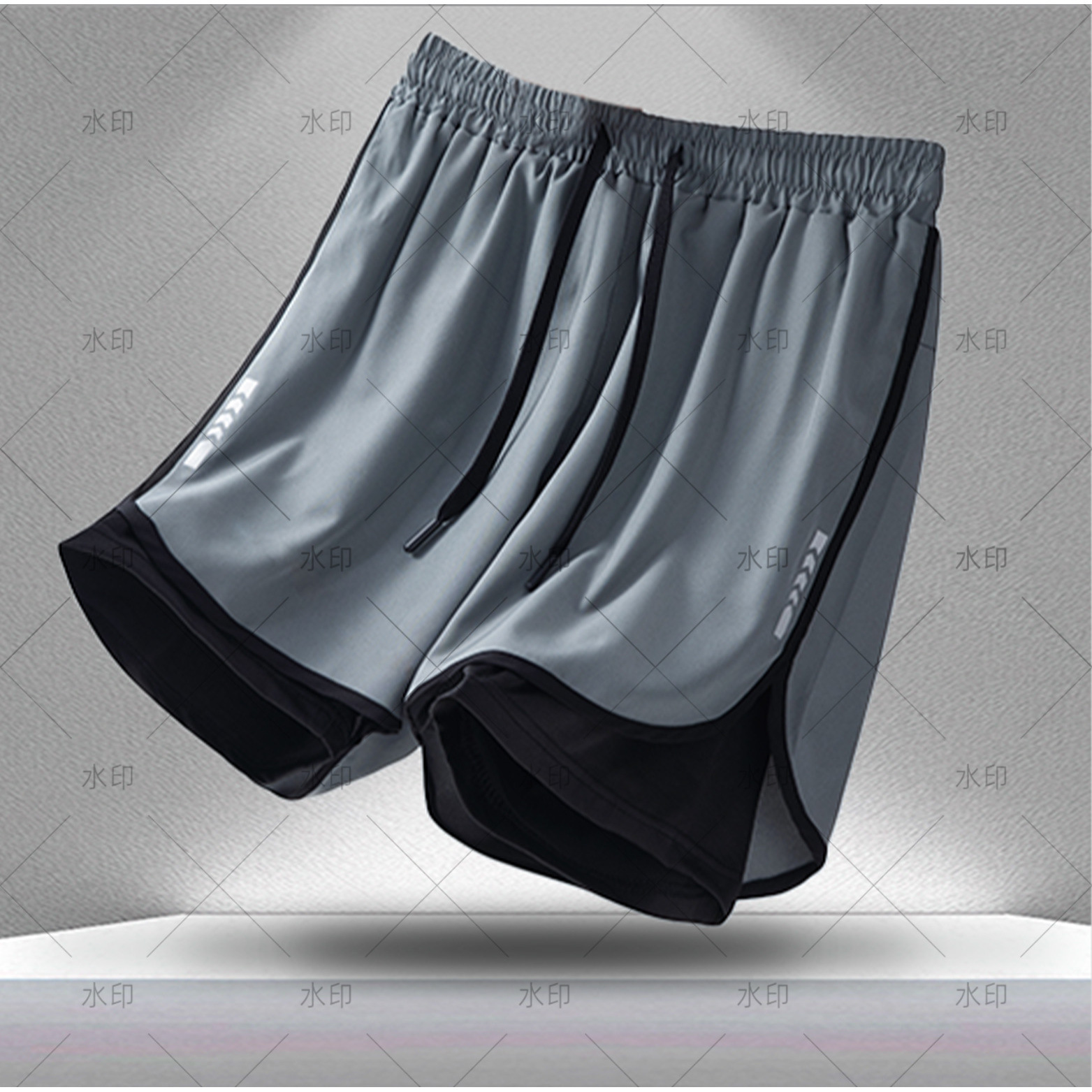 Nuevos pantalones cortos falsos de dos piezas, pantalones deportivos para hombres, pantalones para correr para hombres, pantalones de playa para hombres, pantalones de fitness para hombres, pantalones casuales para hombres, tres puntos para hombres