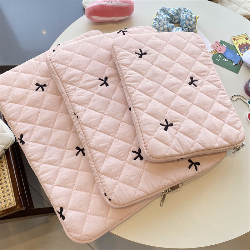 Computer Bag Korean Style Bowknot iPad Tablet Laptop 16inch Computer Sleeve Bag Niche Computer Protective Case Computer Bag Korean Style Bowknot iPad Tablet Laptop 16inch Computer Sleeve Bag Niche Computer Protective Case