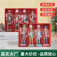 卸売 12 センチメートル木製人形くるみ割り人形クリスマス装飾装飾品小さなペンダントデスクトップウィンドウ装飾フェスティバル