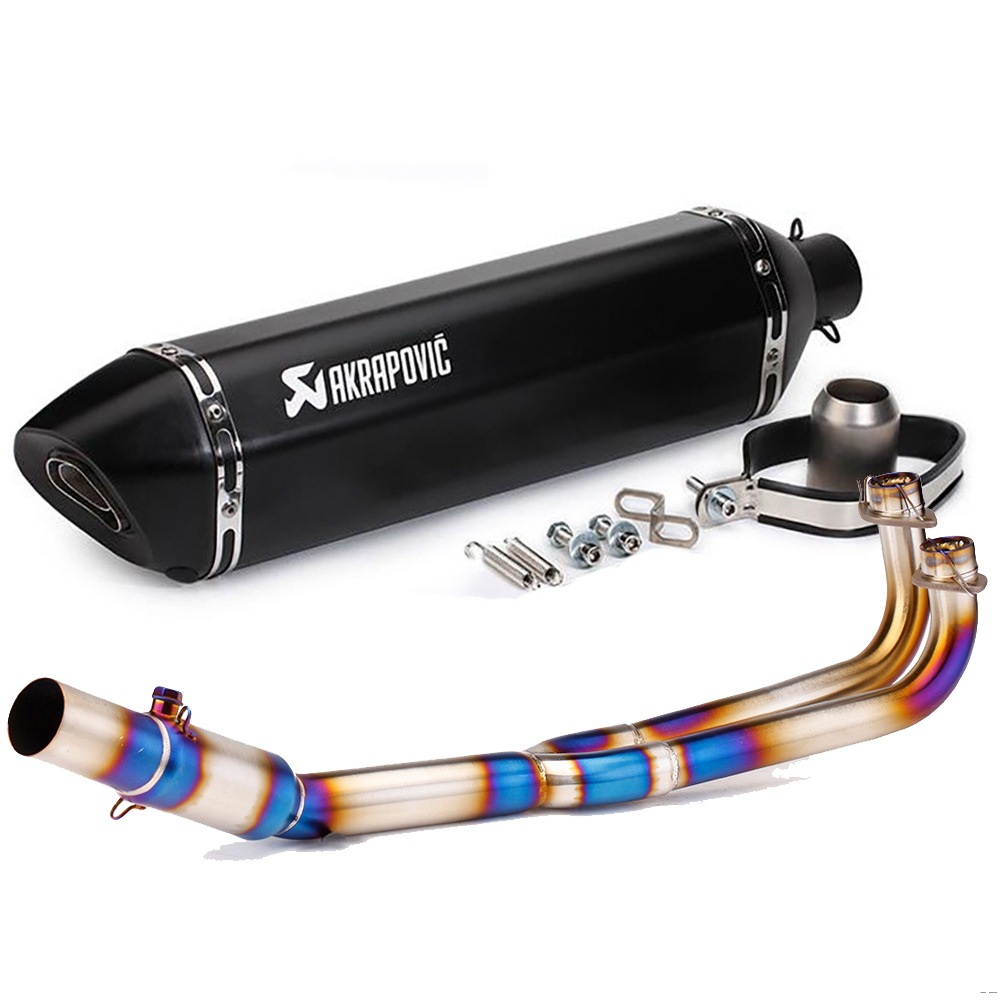Scooter Modified Exhaust Pipe Stainless Steel Front Section Scorpio Exhaust Pipe Full Section Suitable for Kymco Guangyang Ak550