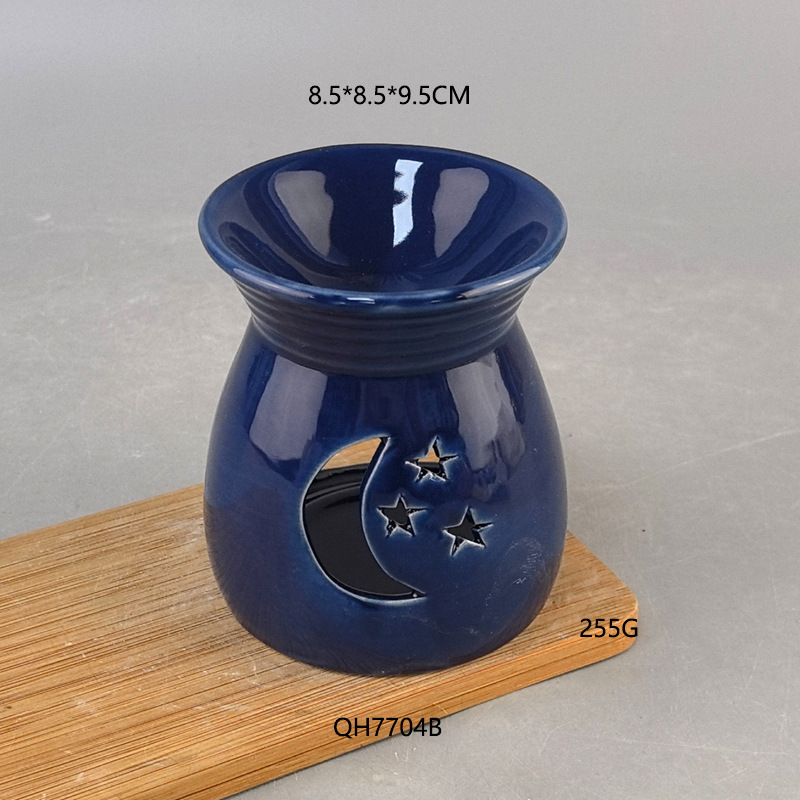Lámpara de incienso de cerámica quemada en seco, lámpara de aceite esencial, horno de incienso de flores de cerámica, dormitorio, sala de estar, humidificador de fragancia