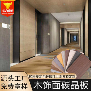 Carbon Crystal Panel Wallboard Bamboo Charcoal Wood Metal Panel Wood Veneer Mirror Ice Fire Board Bamboo Wood Fiber Wall Anti-Collision Wallboard