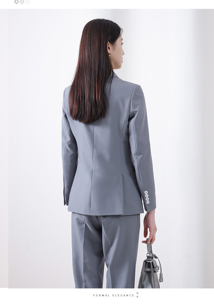 Áo vest blazer nữ hai hàng khuy dáng mỏng mùa hè, phong cách công sở cao cấp — Màu đen [quần trên] chi tiết 23