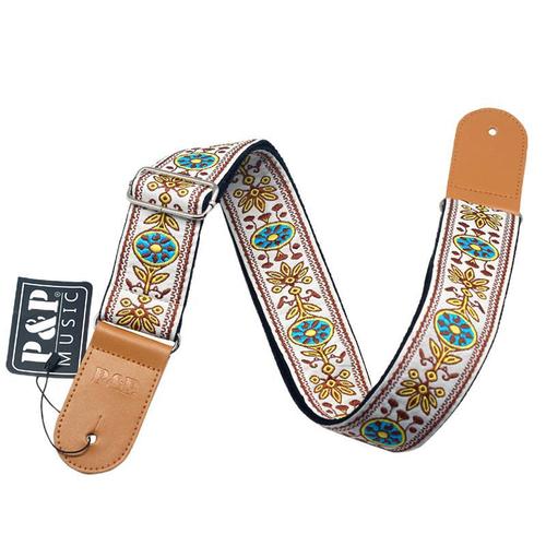 PP Guitar Strap Guitar Strap Embroidery Musical Instrument Accessories Cross-Border Amazon WISH Cross-Border