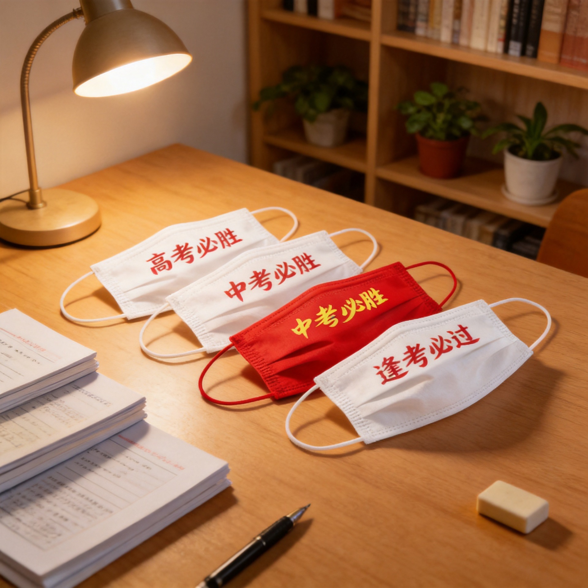毕业中考高考口罩逢考必过防护一次性三层个性图案防尘独立包装