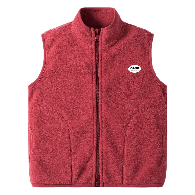 Chaleco de invierno cálido de primavera y otoño para hombres y mujeres dentro y fuera del chaleco de lana polar para niños chaleco casual de todo fósforo