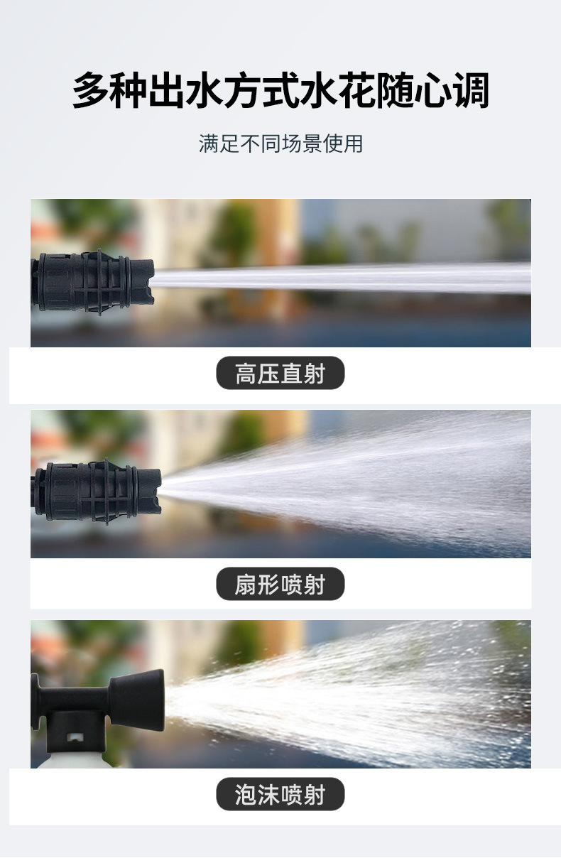 High-power car washing machine household 220V110V high-pressure car washing artifact portable car brushing water pump garden cleaning machine