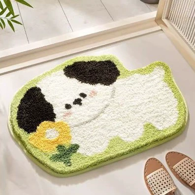 Искусственный мех коврик для пола, нескользящий, водопоглощающий, 40×60–80×120 см, милые цветочные и звериные принты