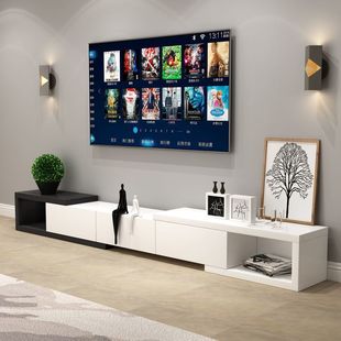Tv Cabinet Coffee Table Combination Modern Simple Small Apartment Living Room Cabinet Retractable Simple Light Luxury Bedroom Narrow Tv Cabinet