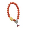 Red organic agate round beads, bead bracelet wax agate