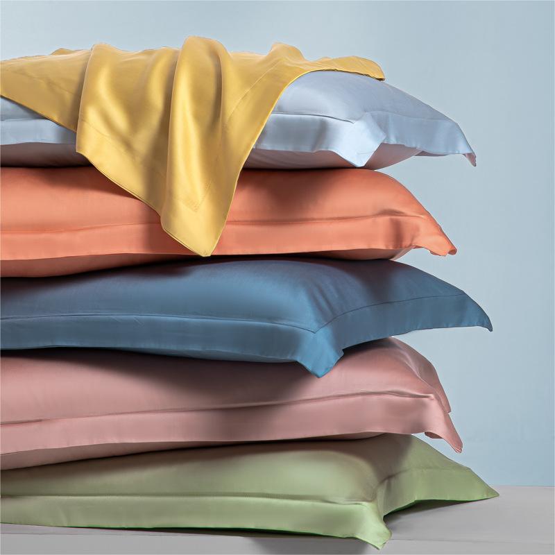 A pair of Lanjing Tianxi Pillowcases for 2024 Spring Home Use Single Pillowcase Wholesale Solid Color Pillowcase 48x74cm