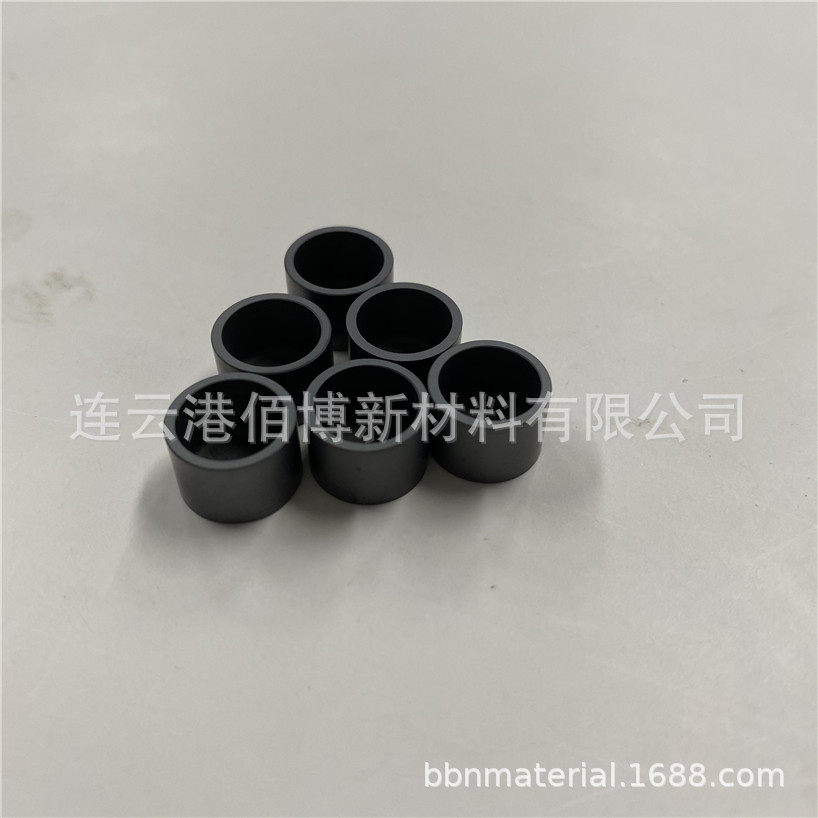 定制碳化硅陶瓷坩埚 热稳定性好陶瓷坩埚 带盖无压碳化硅尺寸坩埚