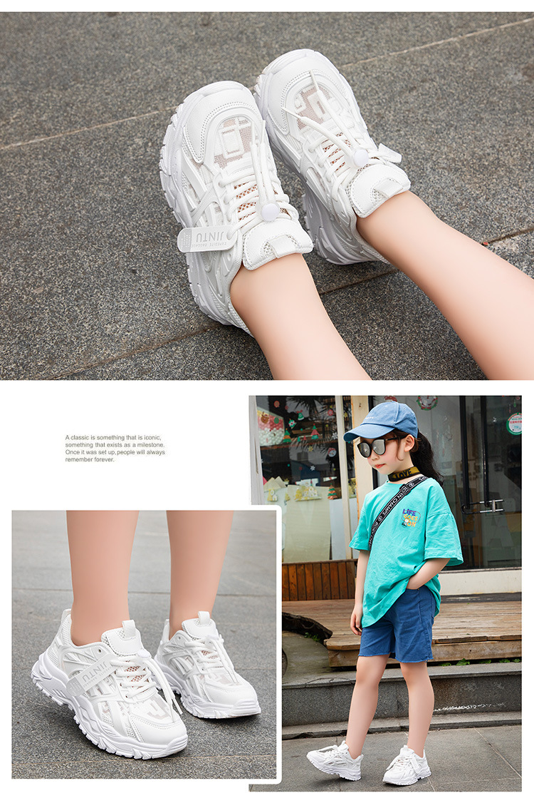 Comfortable Breathable Kids Dad Shoes Lightweight Casual Sneakers_voghion.com
