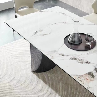 Italian Designer Rock Plate Dining Table 1.56m 1.8m Restaurant Hotel Premium Club Dining Table