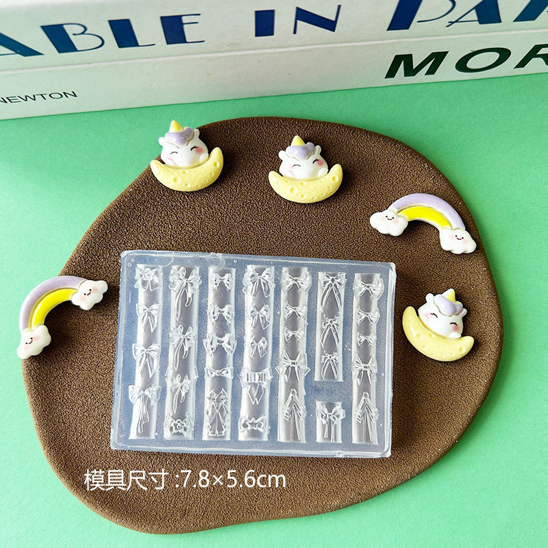 漫画弓ネイルアートデコレーションシリコーン型三次元レリーフ DIY 接着剤 UV 接着剤彫刻型交換モデル|undefined