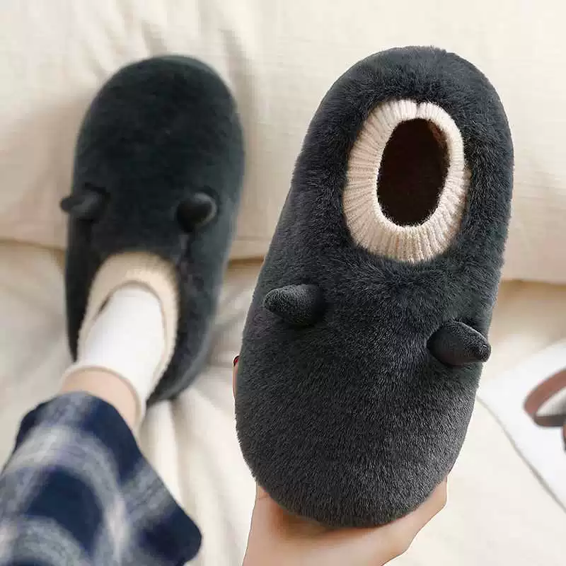 Хлопковые тапочки, Женская Зимняя Теплая стеганая обувь для общежития, дома, нескользящая симпатичная пушистая обувь на флисовой подкладке, женская обувь с хлопковой подкладкой