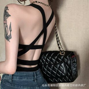 Summer fitted base tank top, American style, backless, beautiful back