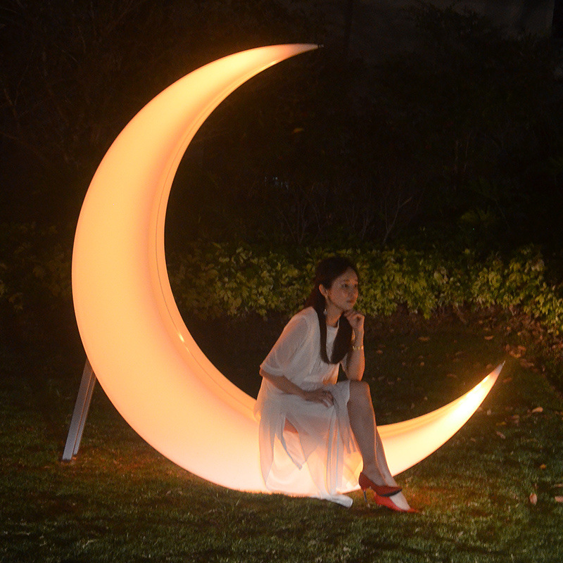 2m 달과 스탠드, 다채로운 색상 변화(핫 세일)