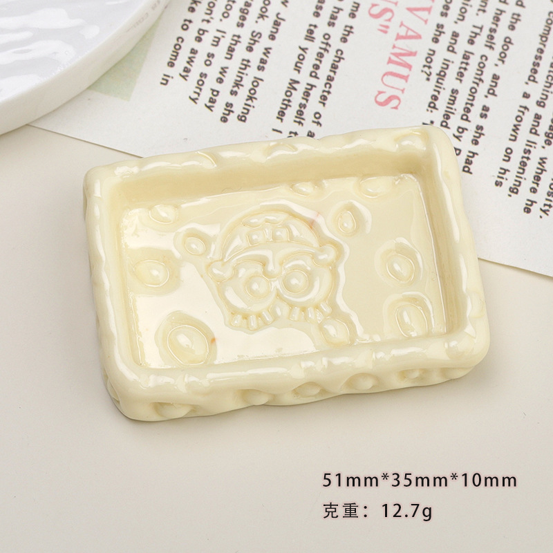 卡通diy树脂配件饰品怪脸盘子奶油胶发夹手机壳鞋扣钥匙扣吊坠配|undefined